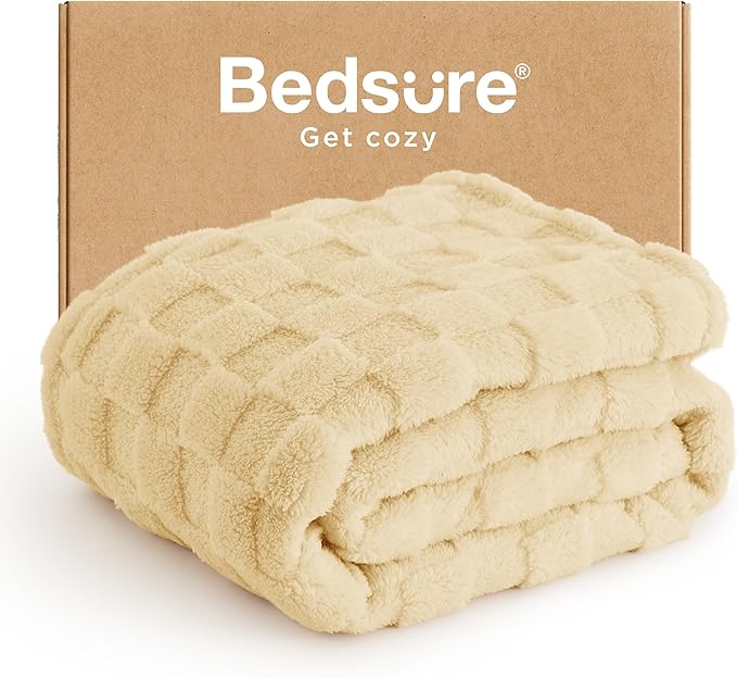 Bedsure GentleSoft Yellow Throw Blanket by BEDSURE