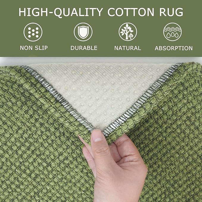 KOZYFLY Washable Area Rug 5x7 ft Rubber Backed Non Slip Rugs - Image 6