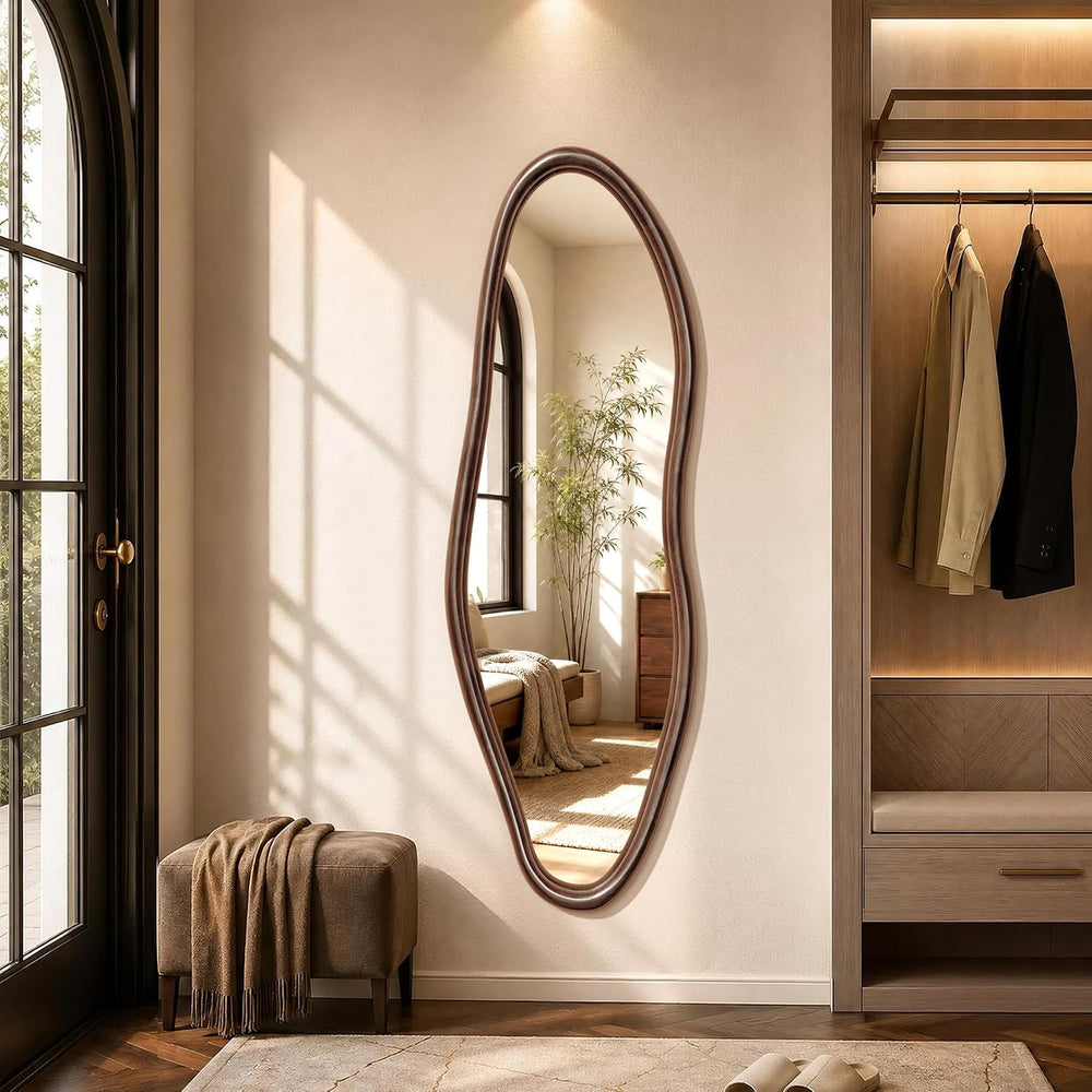 EOGOW Asymmetrical Mirror, 55" x 18" Unique Irregular Mirror Wall-M...