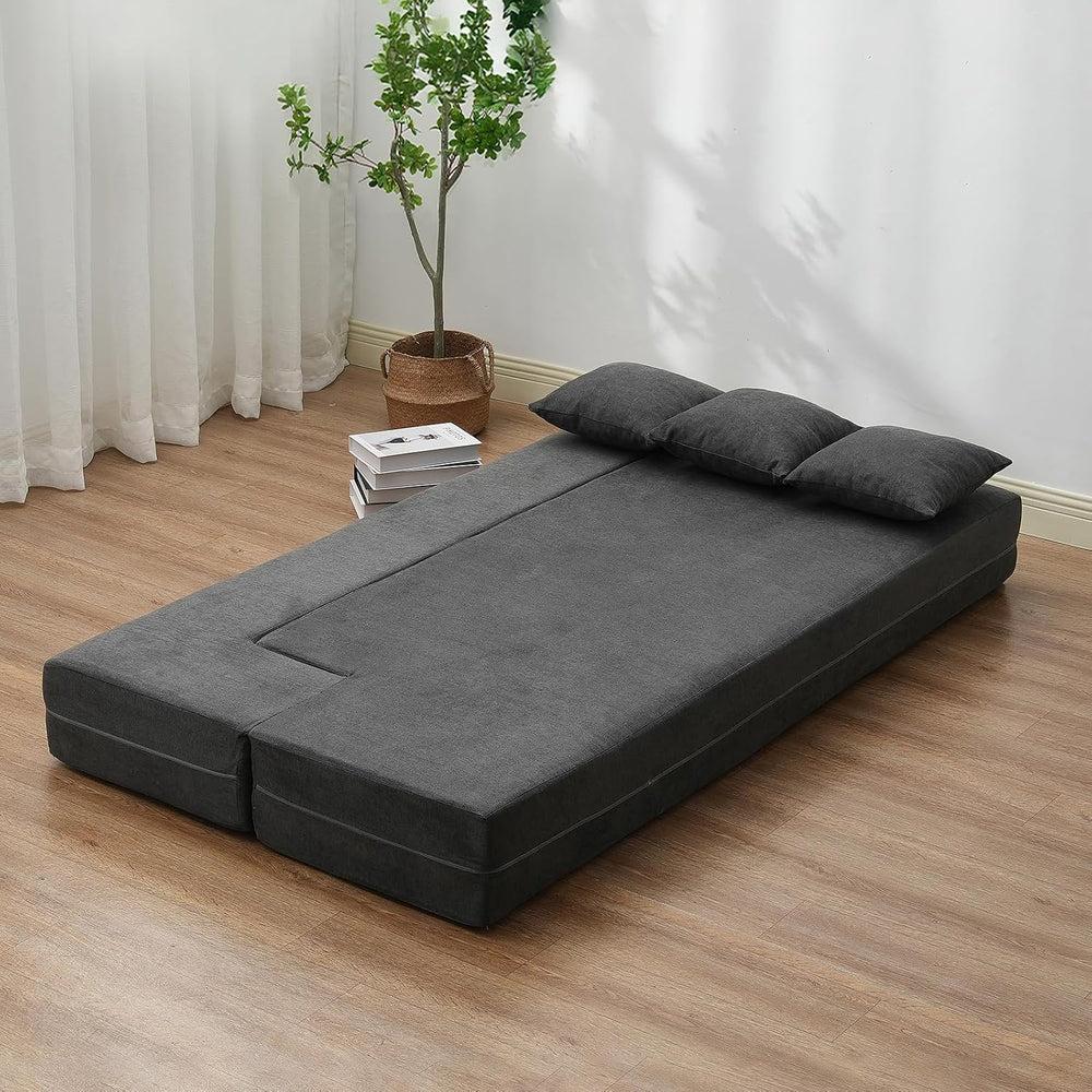 VEVOR Folding Sofa Bed, 3-in-1 Foldable Couch Bed with 3 Pillows and Washable...