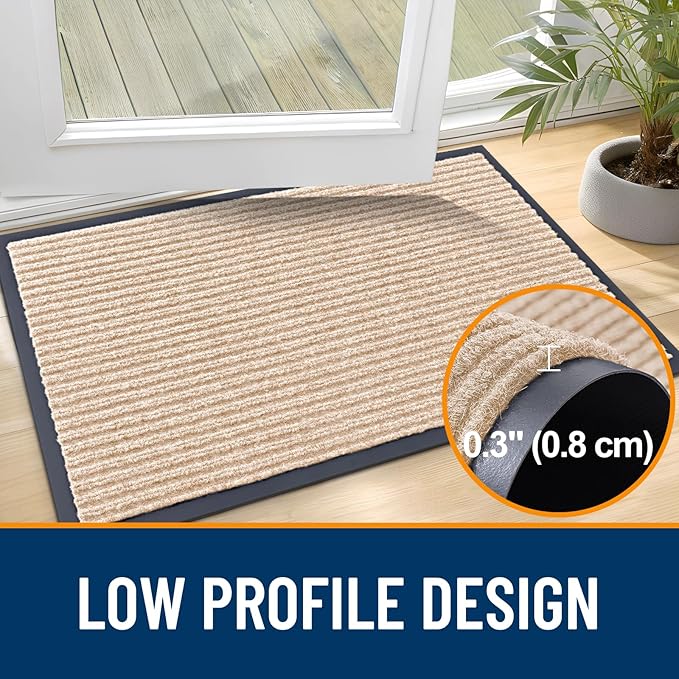 OLANLY Front Door Mat Indoor Outdoor Entrance, Waterproof Heavy Duty Doormat - Image 4