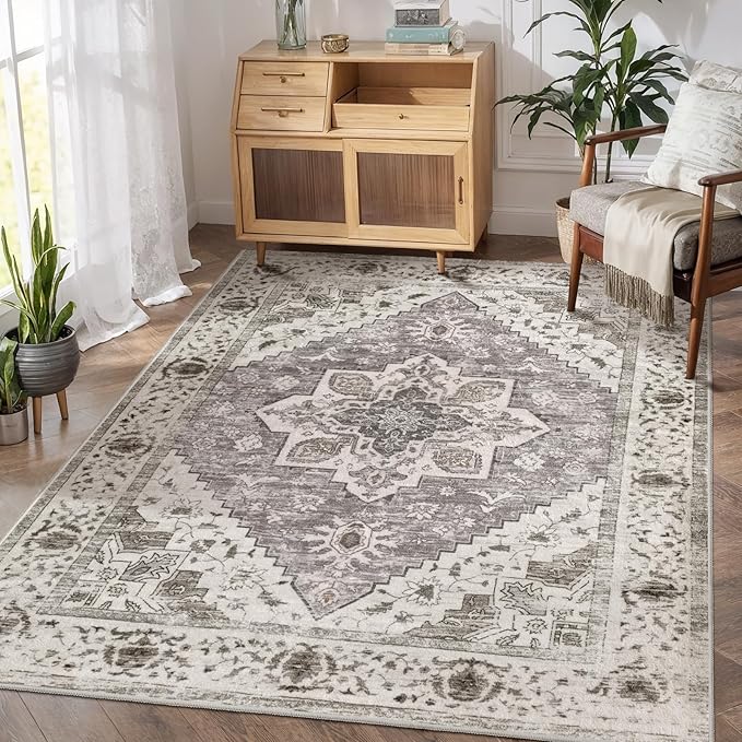 SERISSA Area Rug 3x5 Boho Rugs for Bedroom, Washable Kitchen Rugs Non-Slip - Image 6