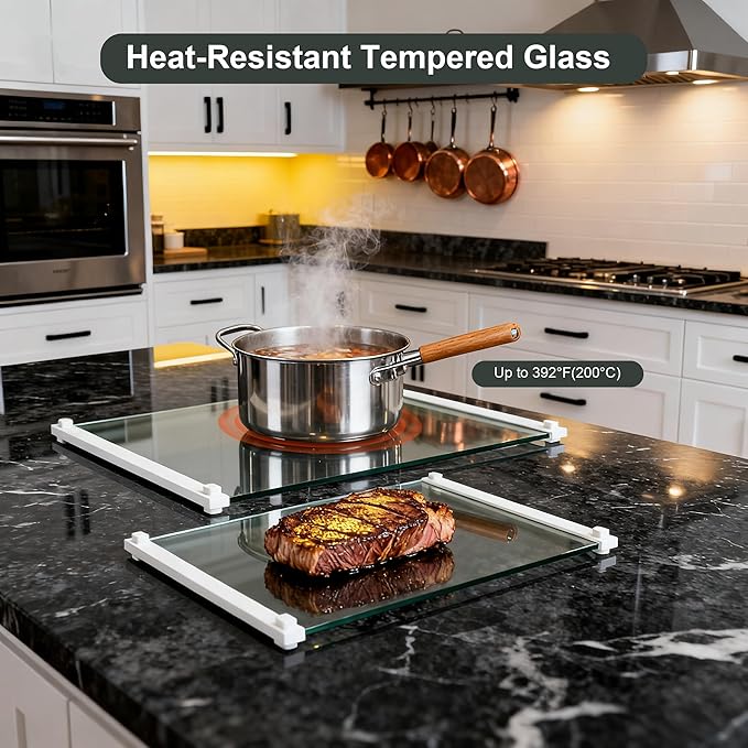2Pcs Glass Cutting Boards for Kitchen, No Scratches/Microplastic-Free/Non Toxic - Image 5