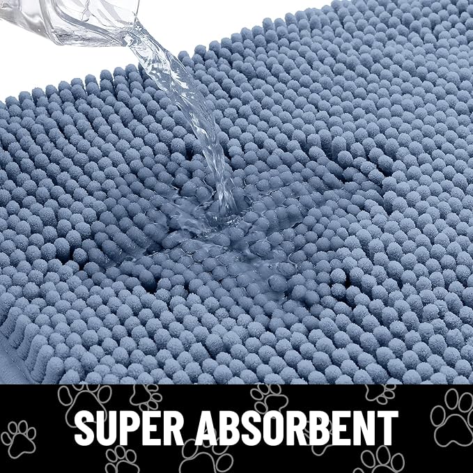 Smiry Dog Door Mat for Muddy Paws, Absorbent Dirt Trapper Non Slip Quick Dry - Image 5