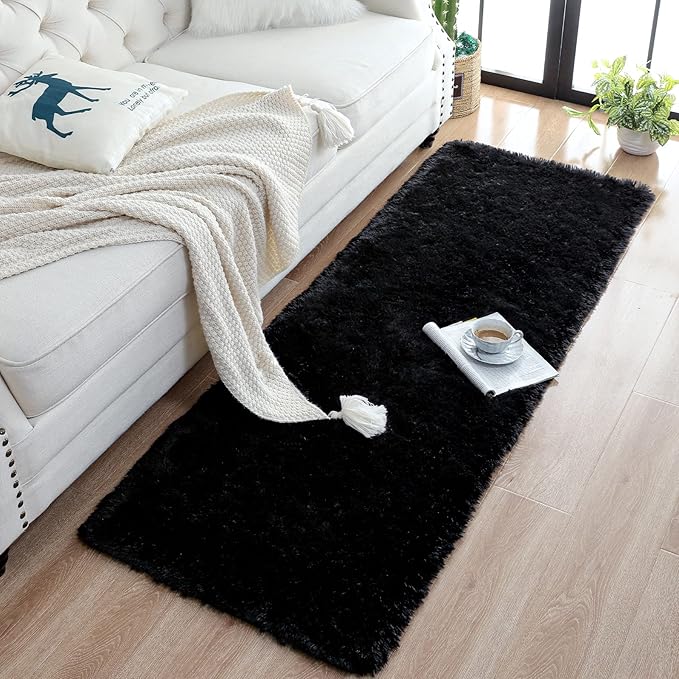 Chicrug Soft Runner Rugs for Bedroom Living Room Plush Fluffy Rug 2x5 Feet - Image 4