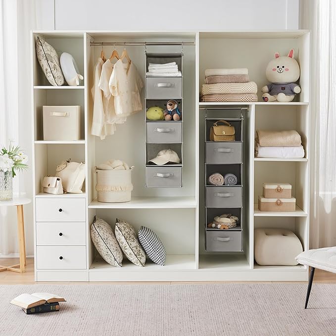 MAX Houser 6 Tier Shelf Hanging Closet Organizer, Closet Hanging Shelf - Image 6