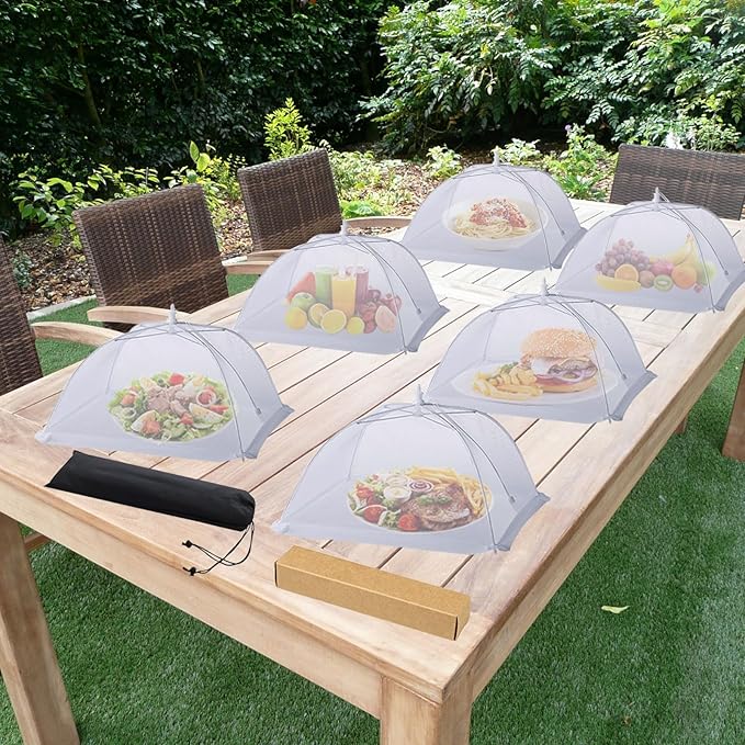 6 Pack Food Covers for Outside Mesh, Food Nets for Outdoors Large Food Covers - Image 2