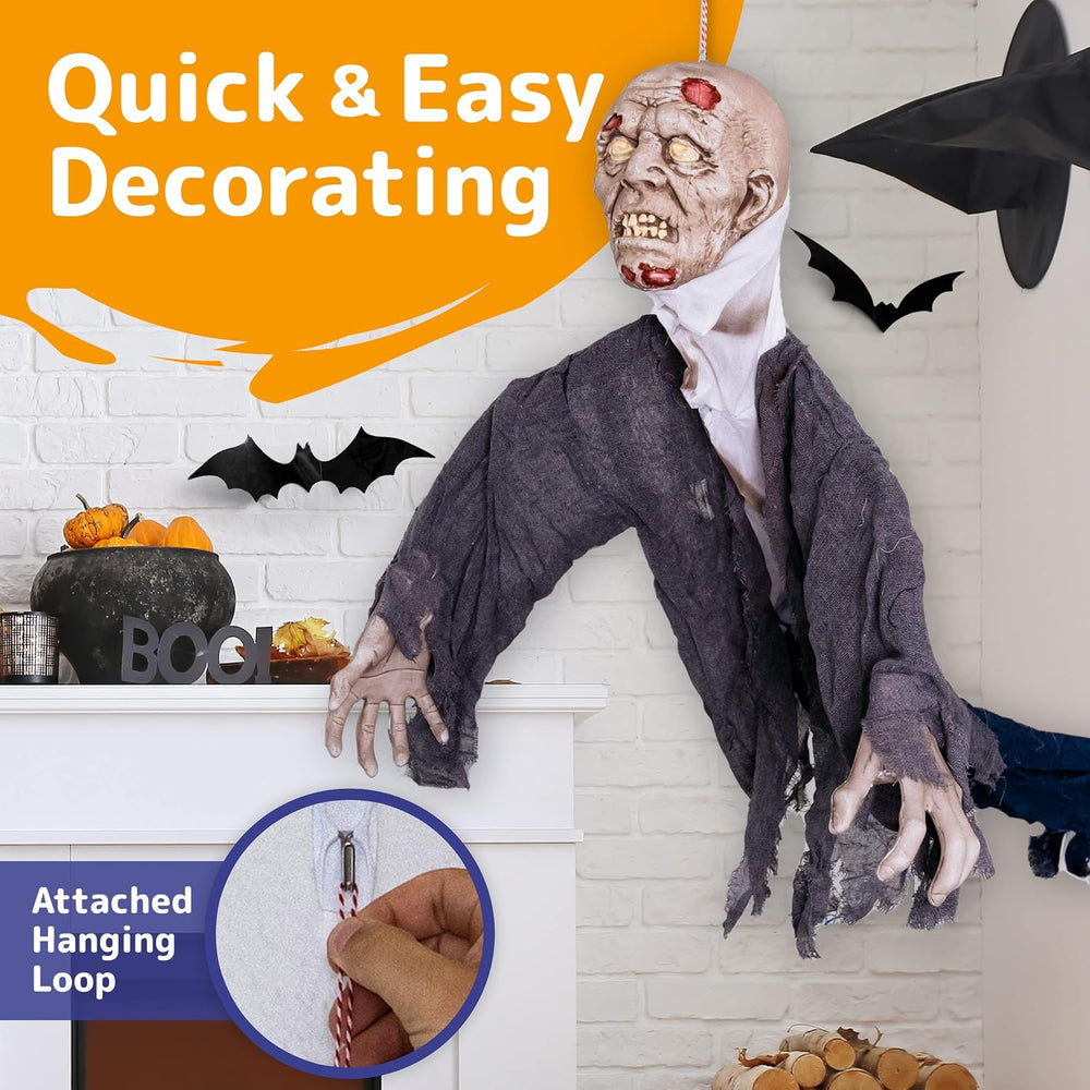PREXTEX Halloween Hanging Zombie and Groundbreaker Decoration for the Best Ha...