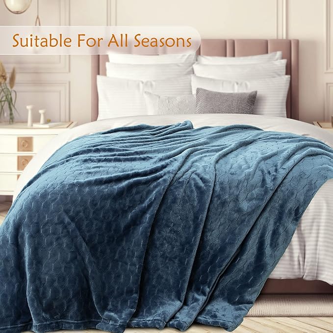 TOONOW Fleece Blanket Super Soft Plush Throw Blanket 50" x 60" Cozy Fuzzy Bed - Image 3