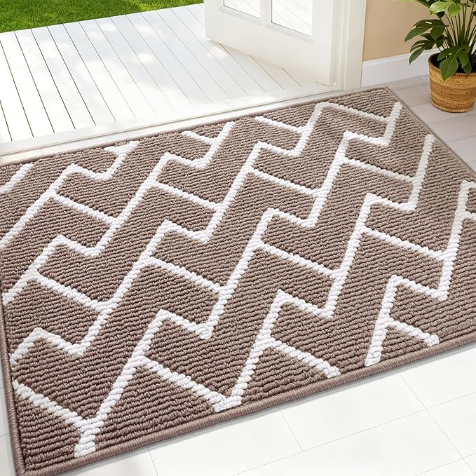 OLANLY Front Door Mat, Non-Slip Rubber Backing, Dirt Resistant and Absorbent by OLANLY