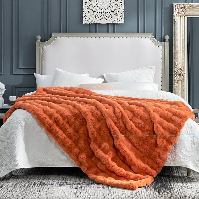 Cozy Bliss Faux Fur Throw Blanket