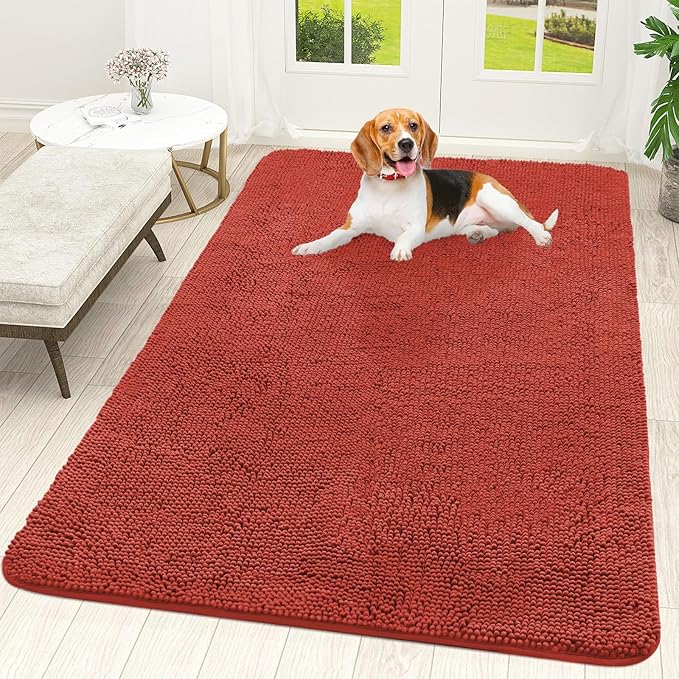 OLANLY Dog Door Mat for Muddy Paws 59x35, Absorbs Moisture and Dirt, Absorbent by OLANLY