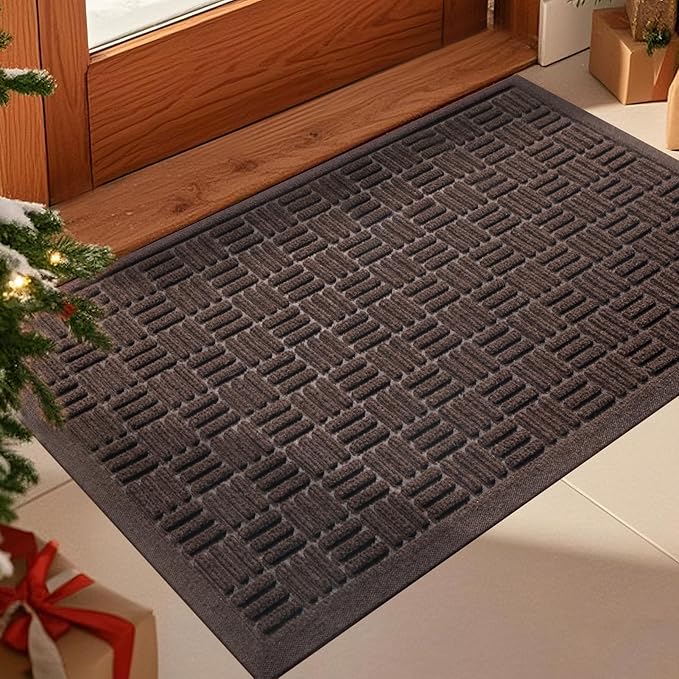 Mibao Front Door Mat Indoor Outdoor Entrance, Dirt Trapping Waterproof by Mibao