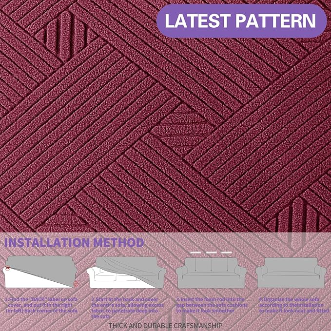 ZNSAYOTX Oversized Super Stretch Couch Cover, New Universal Sofa Covers - Image 5