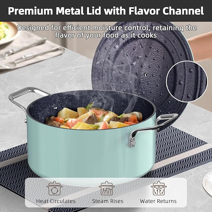 Nuwave Lux 13pc Forged Lightweight Cookware Set PFAS Free, Healthy G10 Duralon - Image 4
