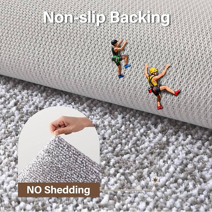 70x24 Long Bathroom Rugs Washable Non Slip, Light Grey Bath Mat - Image 6