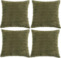 Fancy Homi 4 Packs Boho Moss Green Decorative Throw Pillow Covers 20x20 Inch by Fancy+Homi