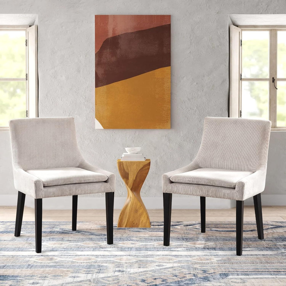 MALOL Upholstered Dining Chairs Set of 4, Mid-Back Kitchen Room Chair with Wo...