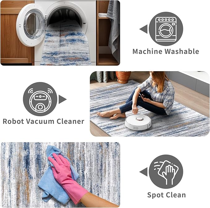 2x3 Small Washable Area Rug: Non-Slip Indoor Door Mat - Image 3