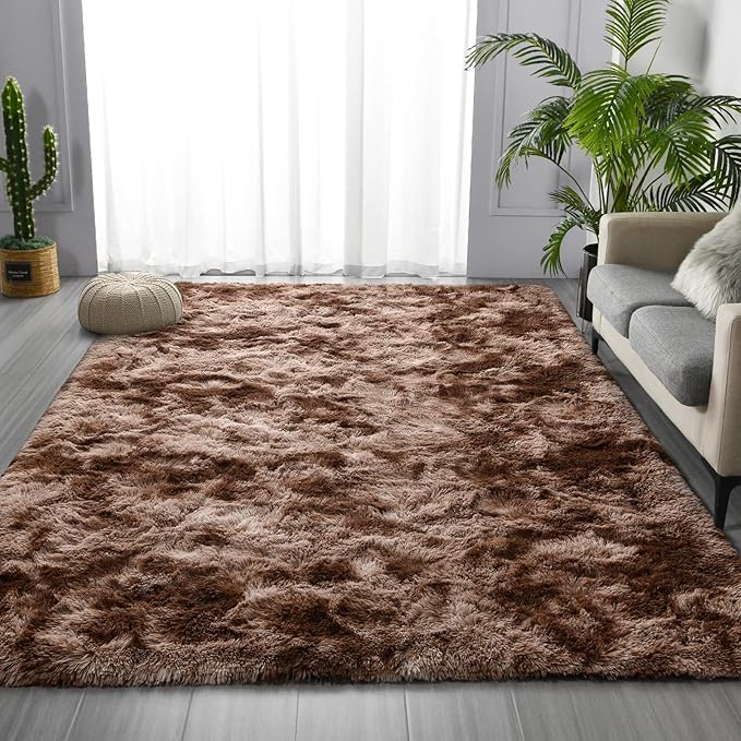 Deerhoo Shag Area Rug, 4 X 6 Tie-Dyed Plush Fuzzy Rugs - Image 3