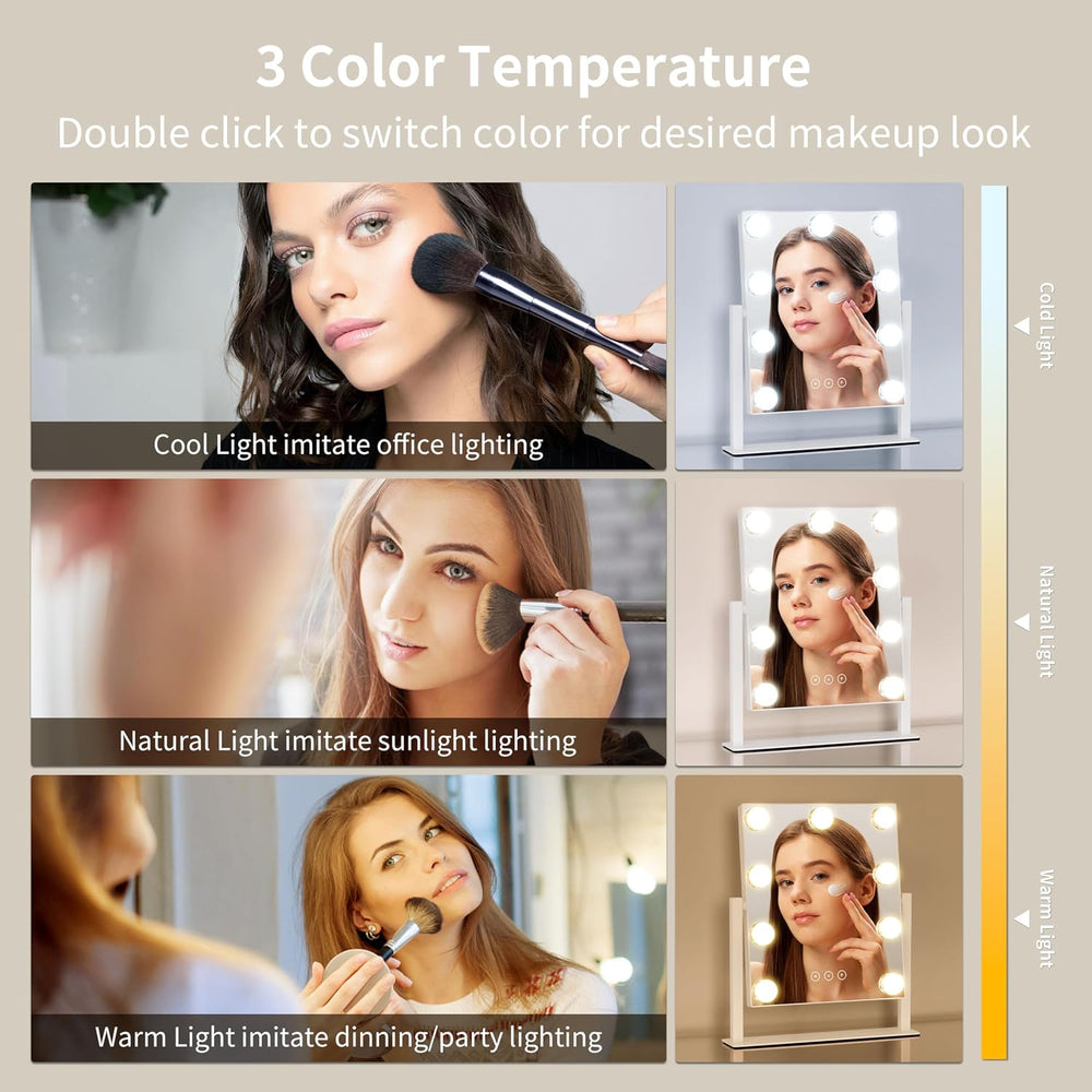 Vanity Mirror with Lights, Makeup Mirror with Lights,3 Color Lighting Modes D...