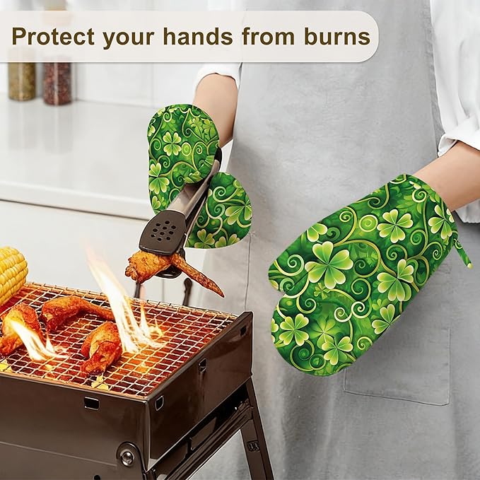 Oven Mitts and Pot Holders St. Patrick Day Silicone Kitchen Accessories Set of - Image 6