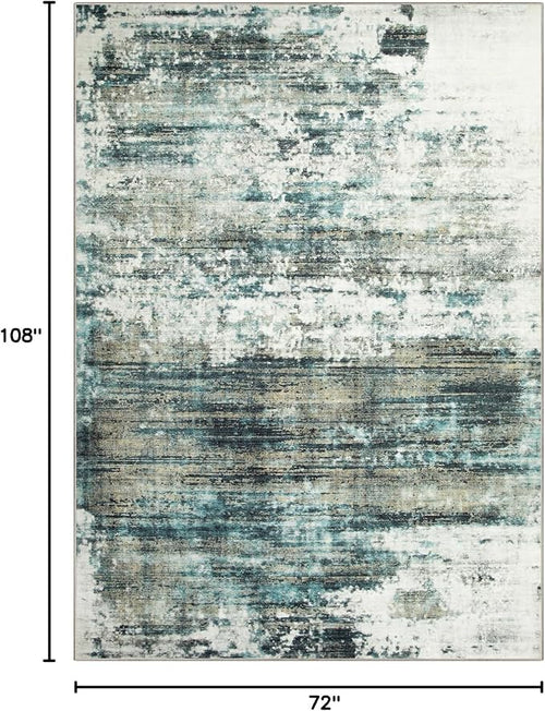 6x9 Area Rugs Washable Rug: Large Modern Abstract Living Room Rug Soft - Image 2
