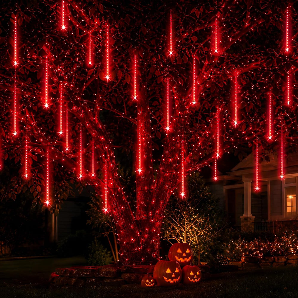 Halloween Outdoor Lights , UL Certified Red Meteor Shower Lights