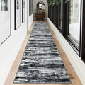 KOZYFLY Modern Abstract Washable Rug Runner 2.6x12 Hallway Rug Runner Non-Slip by KOZYFLY
