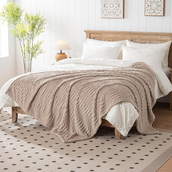 50x70 Inch Brown Throw Blanket - Image 2