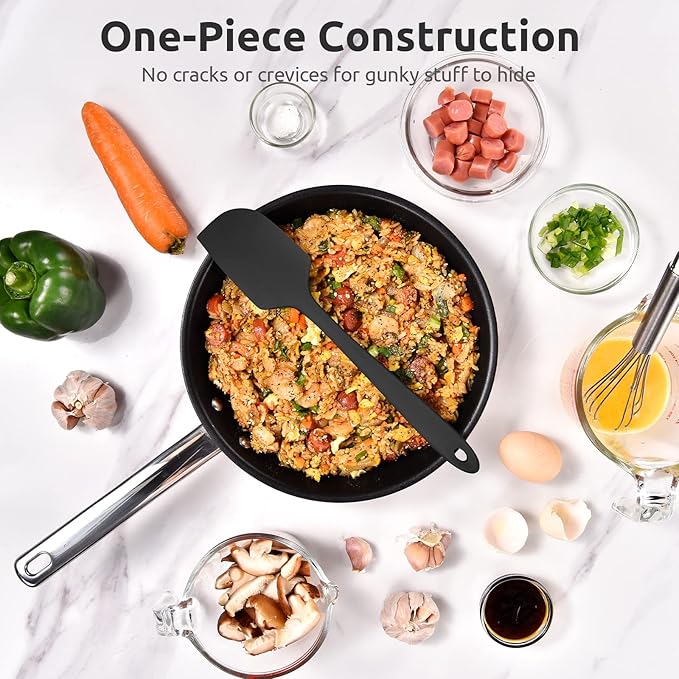 Heat Resistant Silicone Large Spatula: U-Taste 600ºF High Heat Flexible 11.38in - Image 8