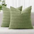 MIULEE Pack of 2 Spring Corduroy Decorative Throw Pillow Covers 16x16 Inch Soft by MIULEE