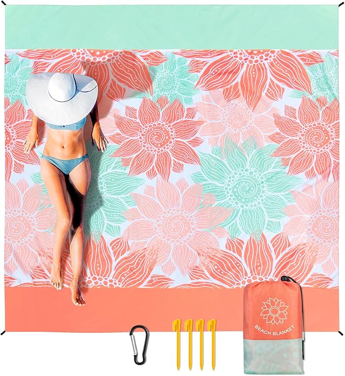 HIHOHO Beach Blanket Waterproof Sandproof Extra Large Beach Mat 79" X by HIHOHO