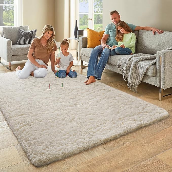 Ophanie 7x10 Area Rugs for Living Room, Upgrade Non-Slip Fluffy Soft Large Shag - Image 3