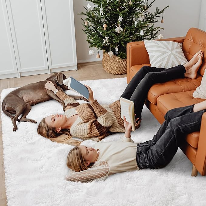 Chicrug Soft Area Rugs for Bedroom Living Room Plush Fluffy Rug 9x12 Feet - Image 4