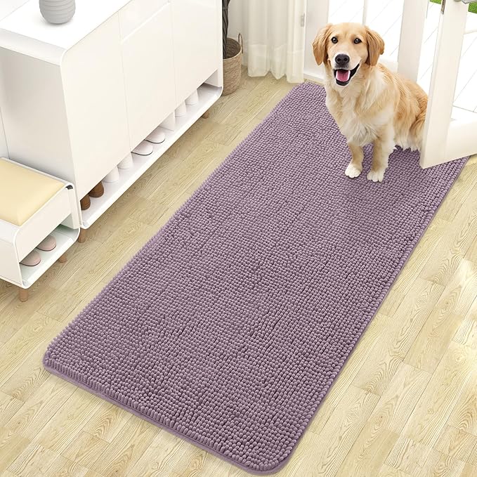 OLANLY Dog Door Mat for Muddy Paws 47x24, Absorbs Moisture and Dirt, Absorbent by OLANLY
