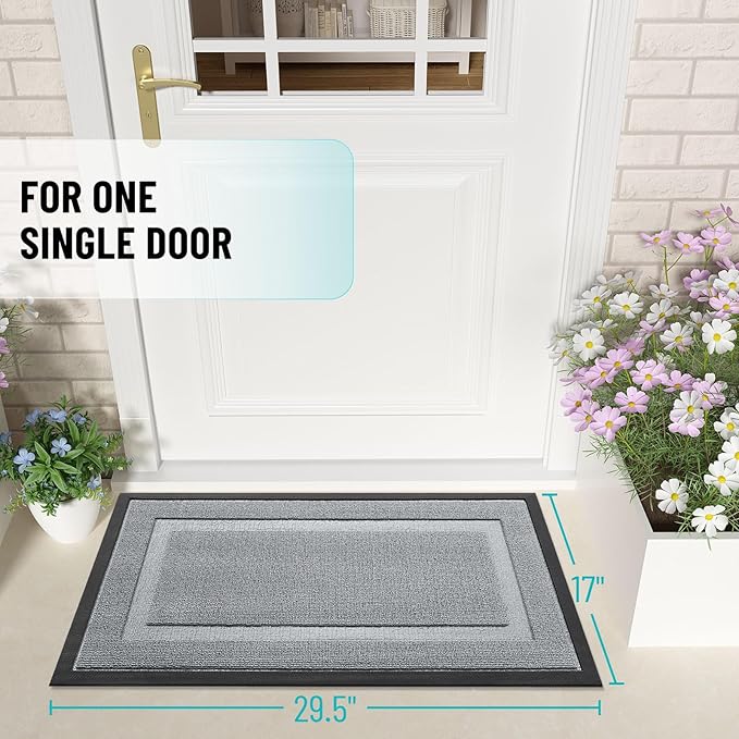 OLANLY Front Door Mat Indoor Outdoor Entrance, Waterproof All-Season, - Image 2
