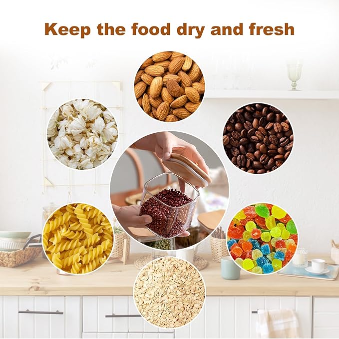 Glass Food Storage Jars 27oz Set of 6, Glass Storage Containers Clear Glass - Image 7
