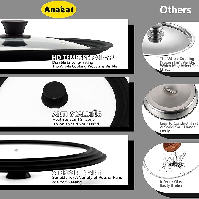 Anaeat Silicone Universal Lid for Pots, Pans and Skillets - Image 7