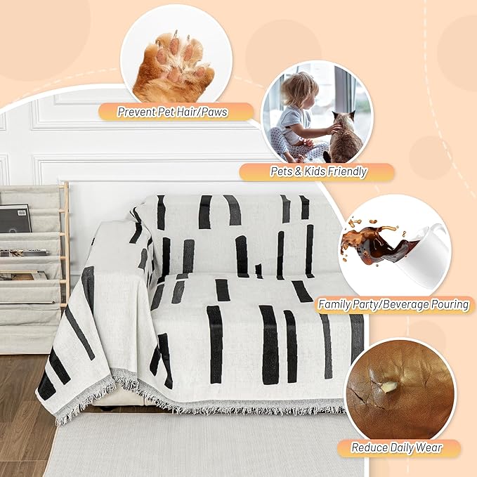MYSKY HOME Sofa Covers for Sectional Sofa, Couch Cover for Dogs, Couch Covers - Image 4