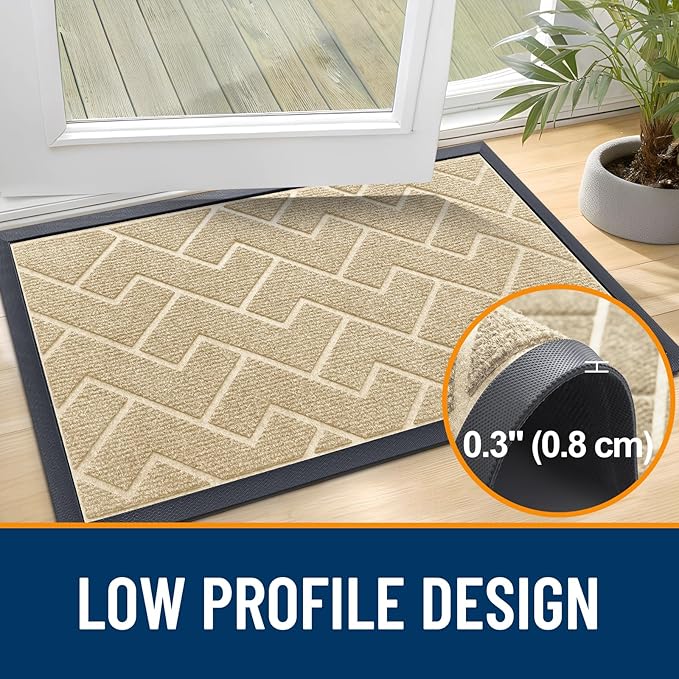 OLANLY Front Door Mat Indoor Outdoor Entrance, Waterproof All-Season, - Image 4
