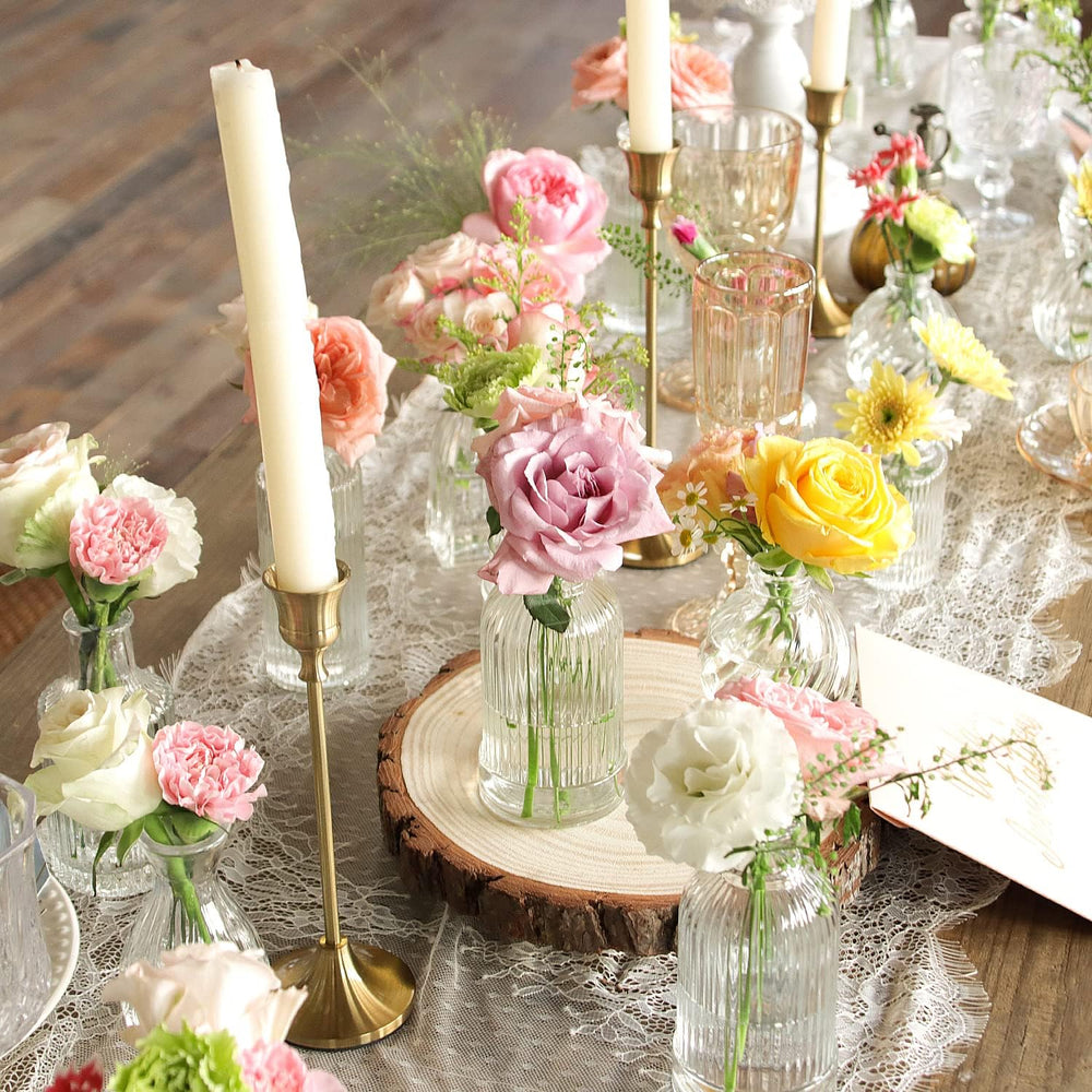 Bud Vases in Bulk 24, Small Glass Vase for Table Centerpieces