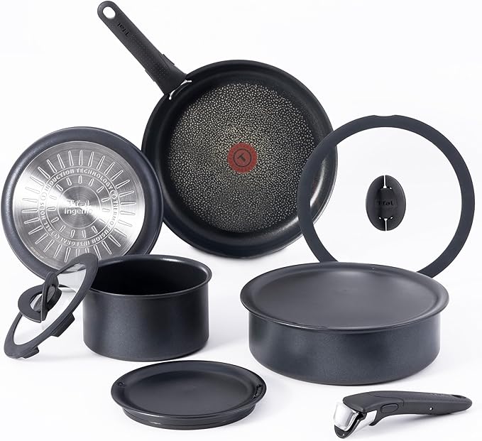 T-fal Ingenio Expertise Non Stick Cookware Set 10 Piece, Oven Broiler Safe 500F by T-falbrand