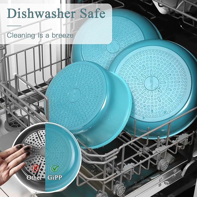 GIPP 5pcs Pots and Pans Set Non Stick, Nonstick Cookware Set Detachable Handle - Image 7