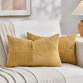 Fancy Homi 2 Packs Mustard Yellow Decorative Throw Pillow Covers 16x26 Inch by Fancy+Homi