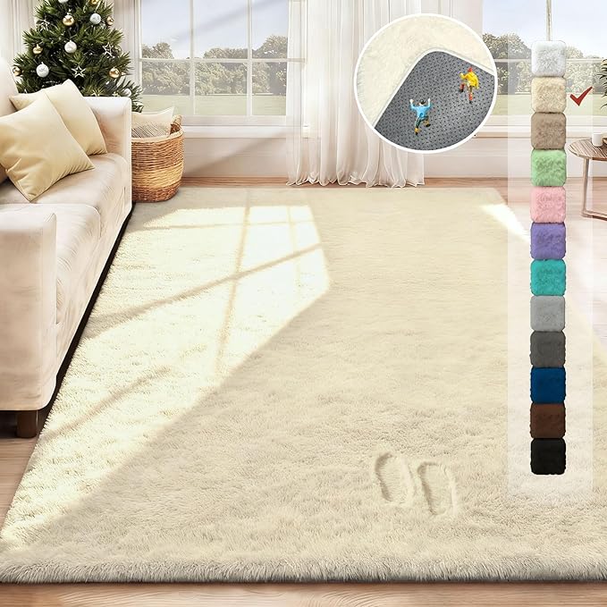 5x7 Area Rug for Living Room: Fluffy Shag Soft Washable Rugs Fuzzy Plush Indoor - Image 2