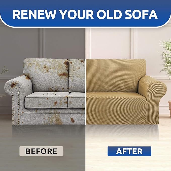 KEKUOU Stretch Oversized Sofa Slipcover 1 Piece Couch Sofa Cover Furniture - Image 8