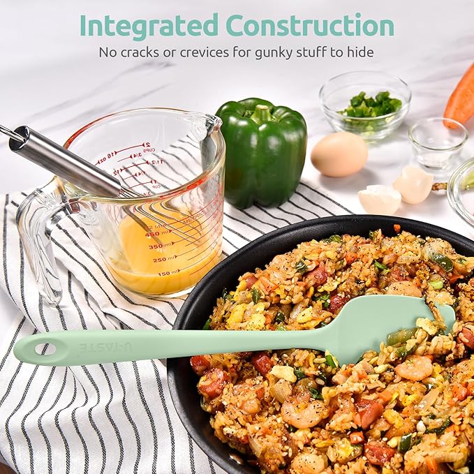 Heat Resistant Silicone Spoon Spatula: U-Taste 600ºF High Heat Flexible 11.38in - Image 7