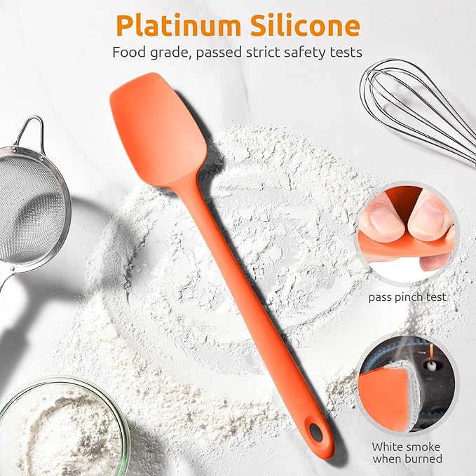 U-Taste Extra-Long 600ºF Heat Resistant Spatula Spoon: 14" Silicone Spoonula - Image 3
