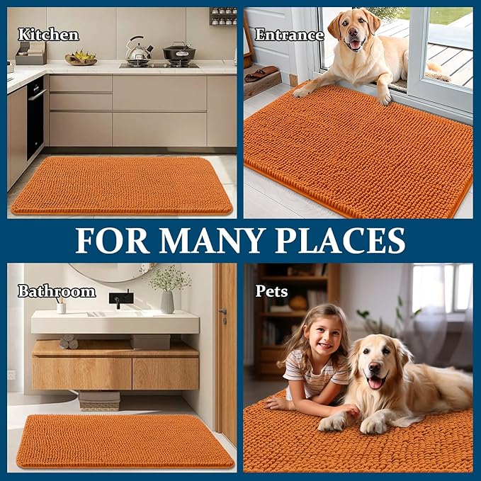 OLANLY Dog Door Mat for Muddy Paws 70x24, Absorbs Moisture and Dirt, Absorbent - Image 8